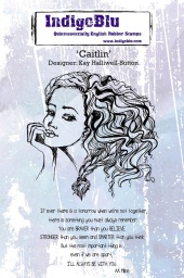 Caitlin A6 Red Rubber Stamp by Kay Halliwell-Sutton